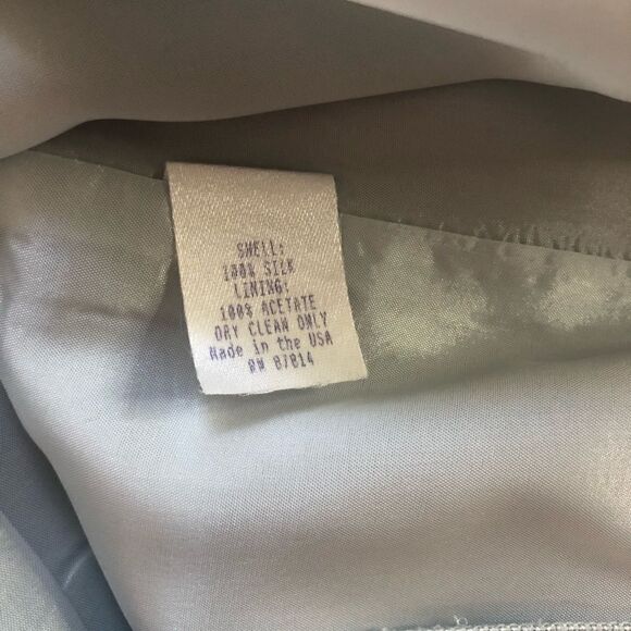 Neiman Marcus Silk Dress Pants Plus Size Fully Lined Ice Blue Grey Size 24 - Picture 11 of 12